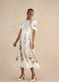 Matilda Trimmed Linen Dress12