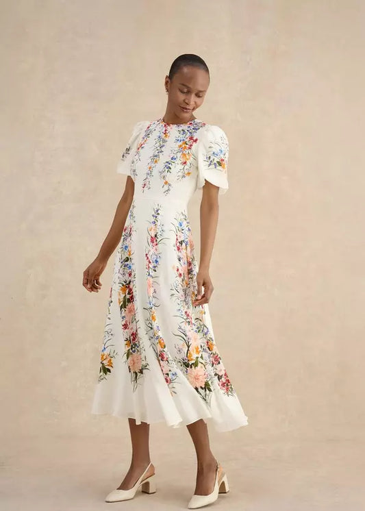 Matilda Trimmed Linen Dress12